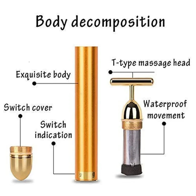 FitShop™ 24K Gold Electric Facial Massage Roller